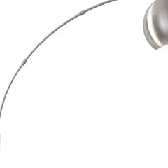 78" Steel Arc Floor Lamp With Silver Solid Color Bowl Shade