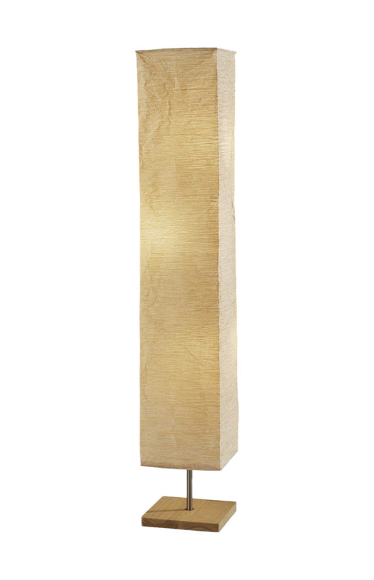 Wildside Paper Shade Floor Lamp With Natural Wood Base