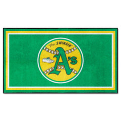 Oakland Athletics 3ft. x 5ft. Plush Area Rug - Retro Collection