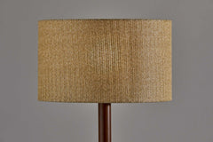 59" Tripod Floor Lamp With Brown Drum Shade - Homeroots