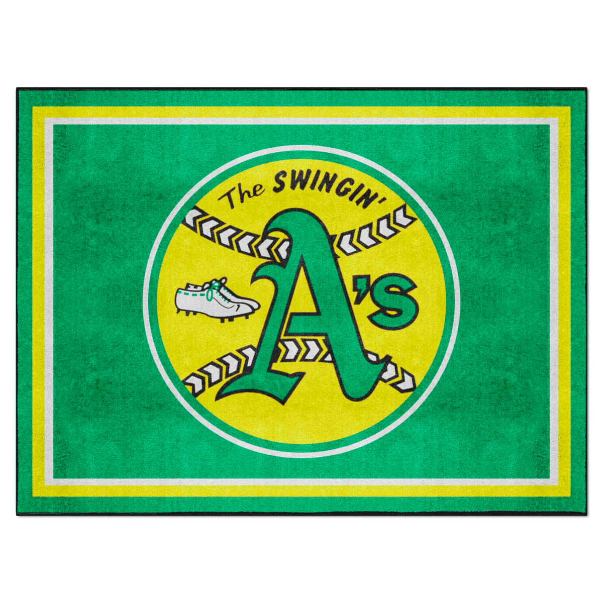 Oakland Athletics 8ft. x 10 ft. Plush Area Rug - Retro Collection - Oakland Athletics