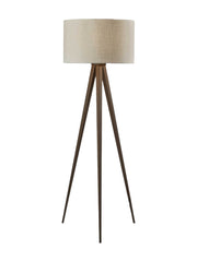 60" Tripod Floor Lamp With White Drum Shade - Homeroots