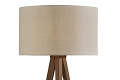 60" Tripod Floor Lamp With White Drum Shade - Homeroots