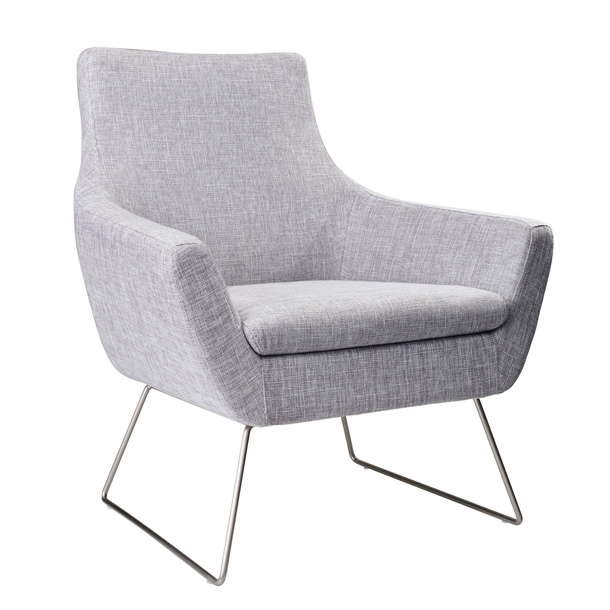 Pale Grey Upholstered Armchair