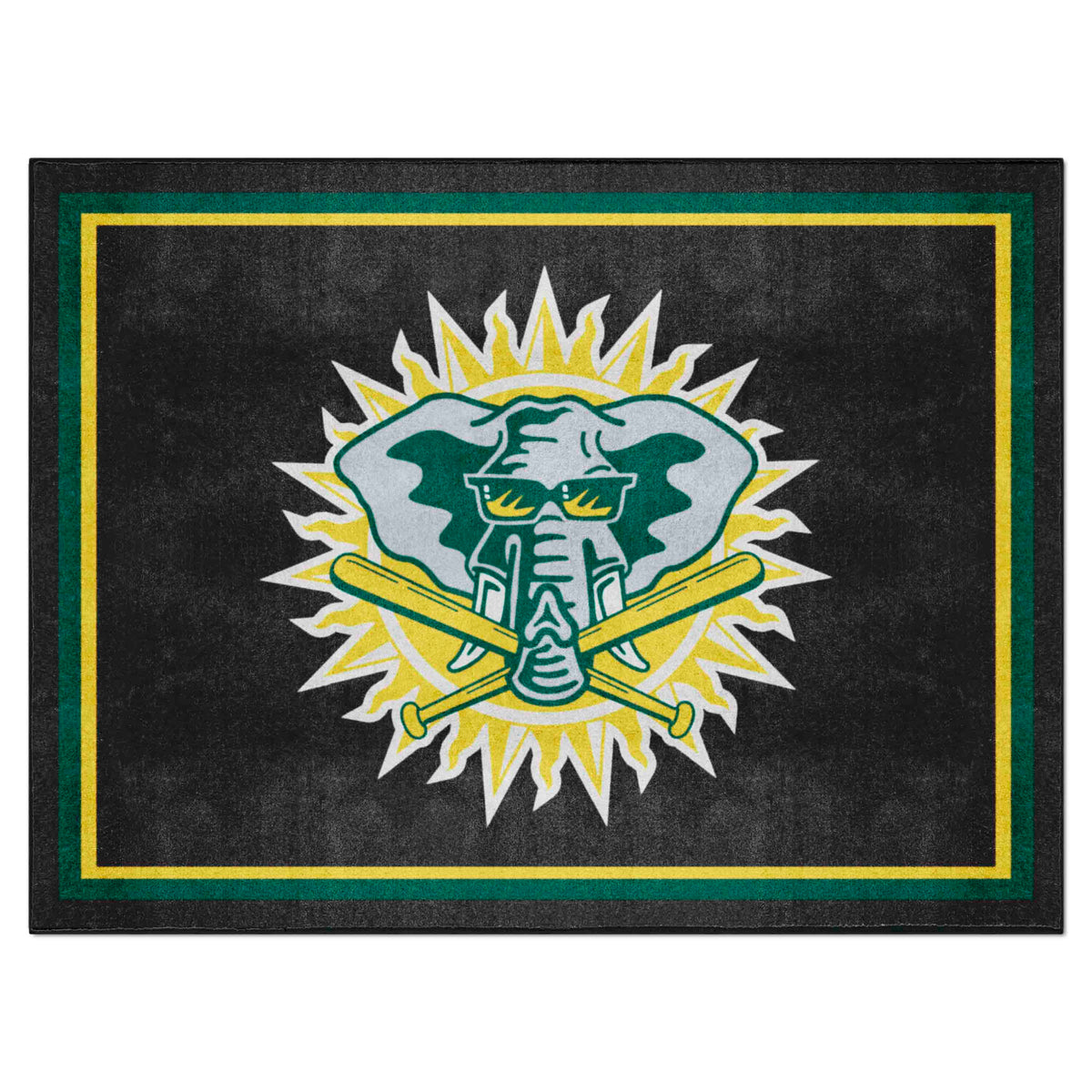 Oakland Athletics 8ft. x 10 ft. Plush Area Rug - Retro Collection - Oakland Athletics