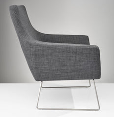 Dark Grey Upholstered Armchair