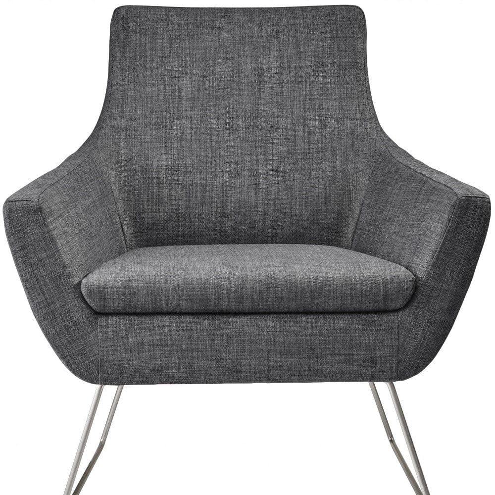 Dark Grey Upholstered Armchair