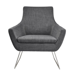 Dark Grey Upholstered Armchair