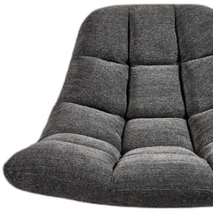 40" Gray And Silver Linen Tufted Lounge Chair - Homeroots