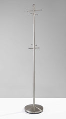 13" X 67" Brushed Steel Brushed Steel Coat Rack