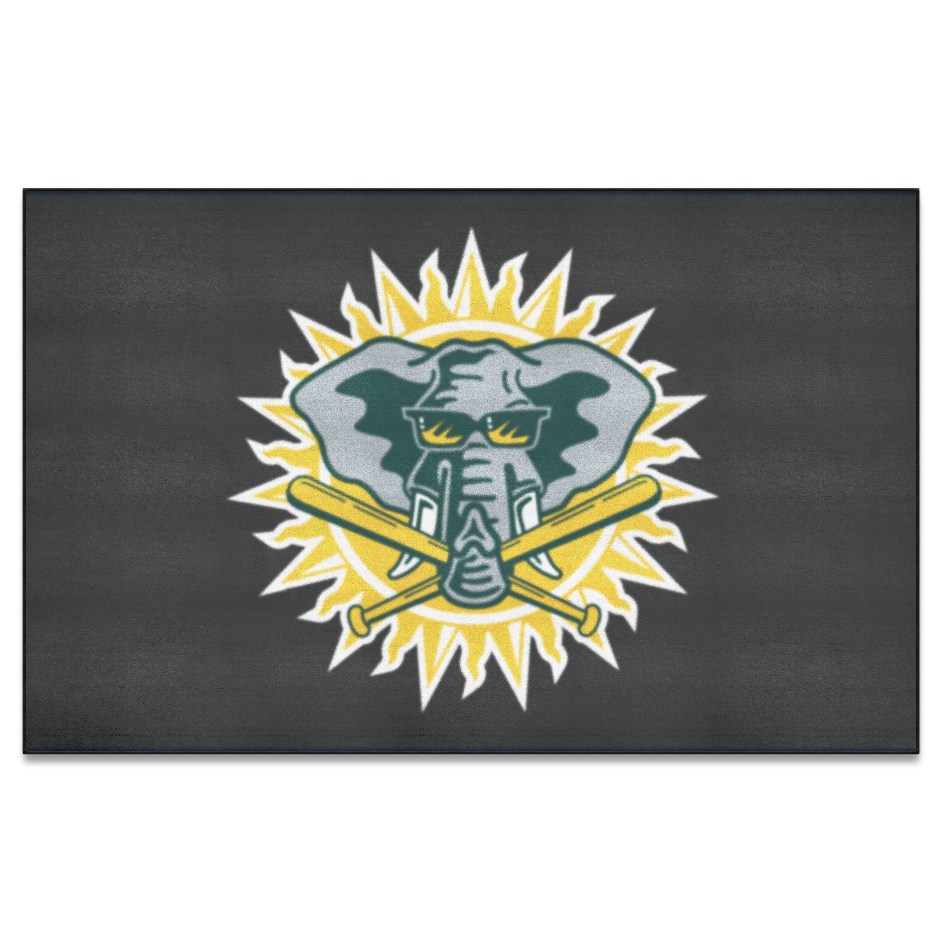 Oakland Athletics Ulti-Mat Rug - 5ft. x 8ft. - Retro Collection - Oakland Athletics