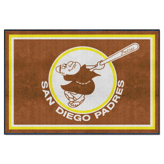 San Diego Padres 5ft. x 8 ft. Plush Area Rug - Retro Collection