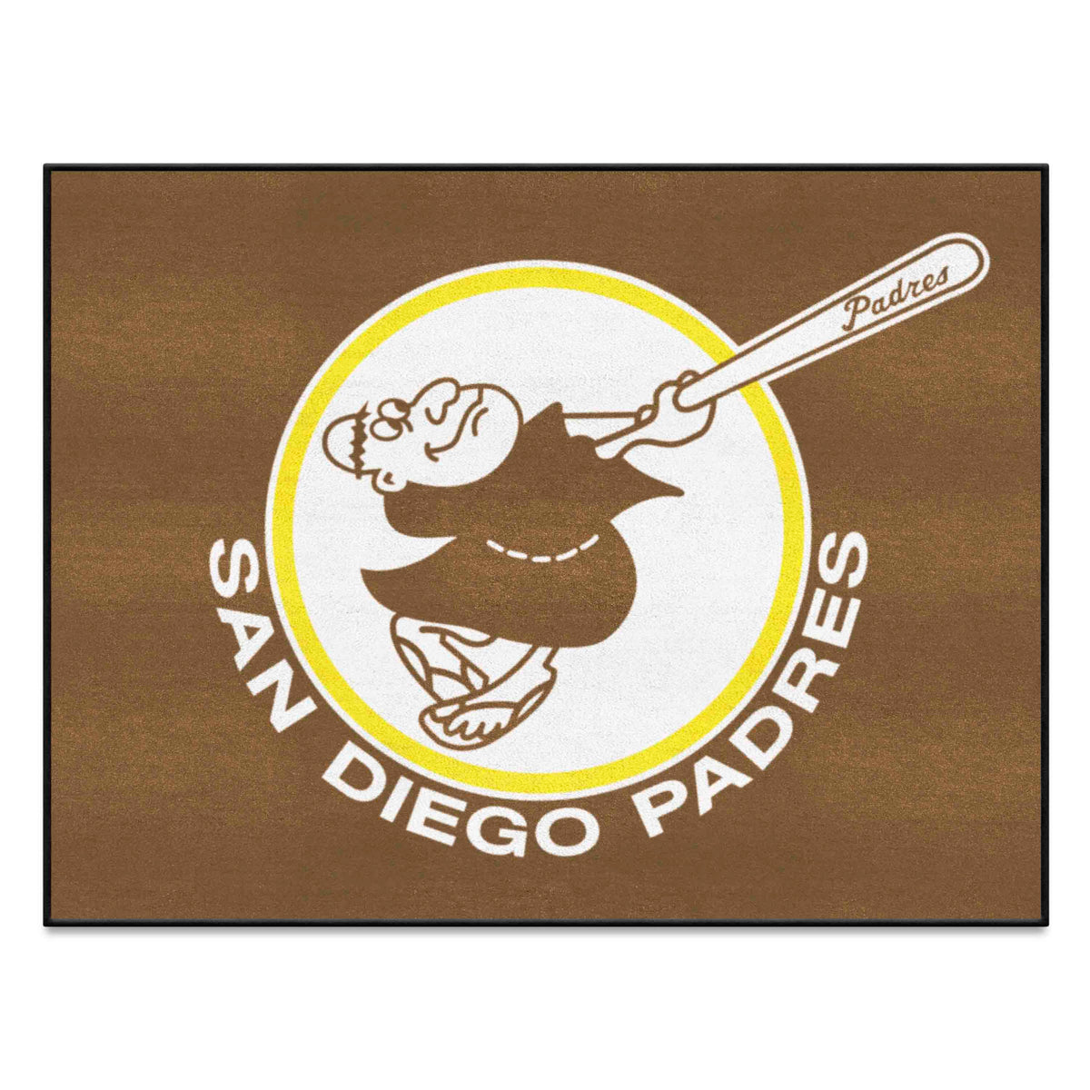 San Diego Padres All-Star Rug - 34 in. x 42.5 in. - Retro Collection