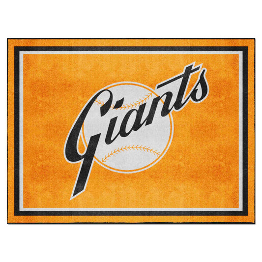 New York Giants 8ft. x 10 ft. Plush Area Rug - Retro Collection - New York Giants