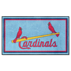 Alfombra de felpa de 3 pies x 5 pies de los St. Louis Cardinals - Colección Retro