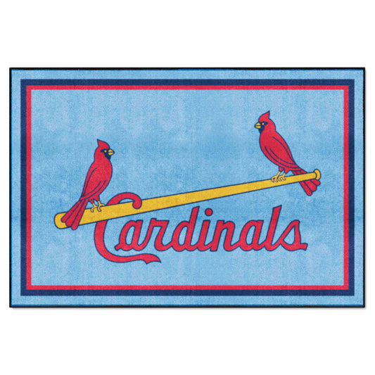 St. Louis Cardinals 5ft. x 8 ft. Plush Area Rug - Retro Collection