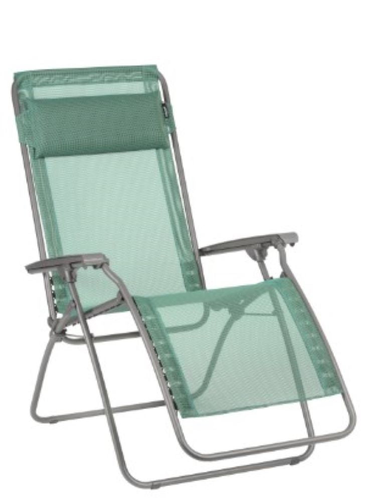 27" Green Metal Outdoor Zero Gravity Chair with Green Cushion