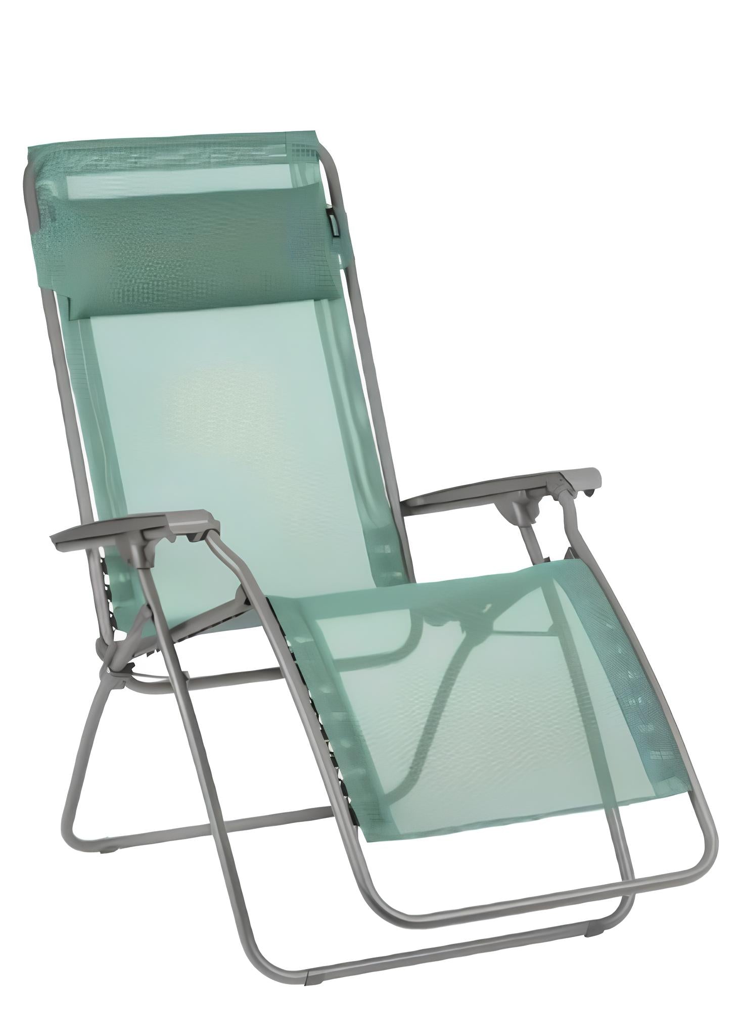 27" Green Metal Outdoor Zero Gravity Chair with Green Cushion