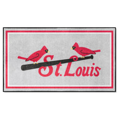 Alfombra de felpa de 3 pies x 5 pies de los St. Louis Cardinals - Colección Retro