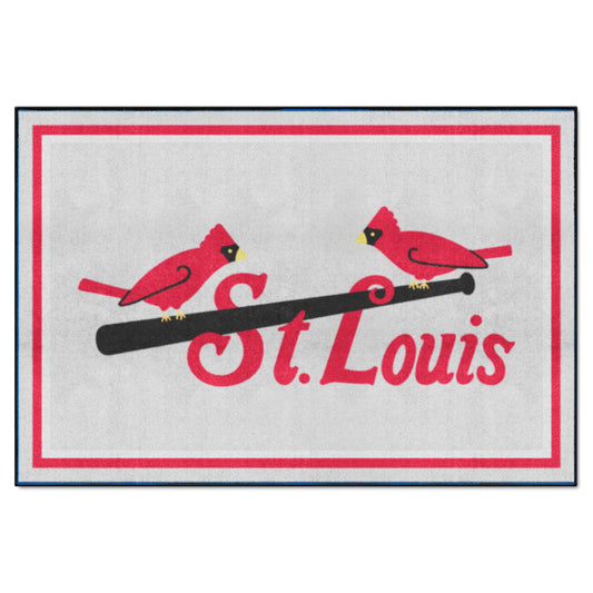 St. Louis Cardinals 5ft. x 8 ft. Plush Area Rug - Retro Collection