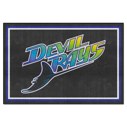 Tampa Bay Devil Rays 5ft. x 8 ft. Plush Area Rug - Retro Collection