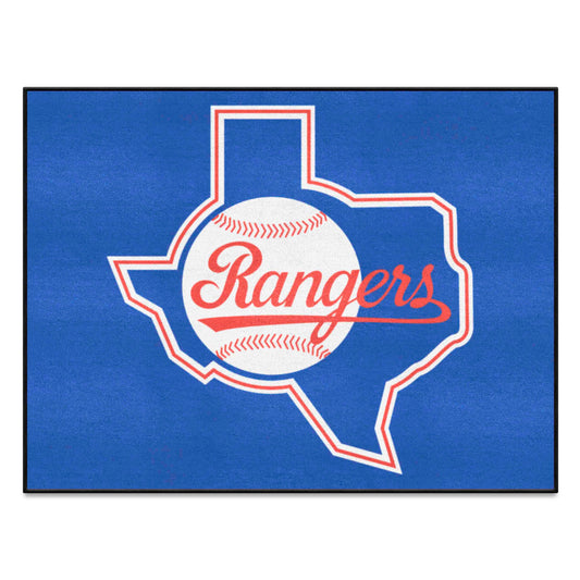 Alfombra All-Star de los Texas Rangers - 34 x 42,5 pulgadas - Colección Retro