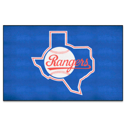 Texas Rangers Ulti-Mat Rug - 5ft. x 8ft. - Retro Collection