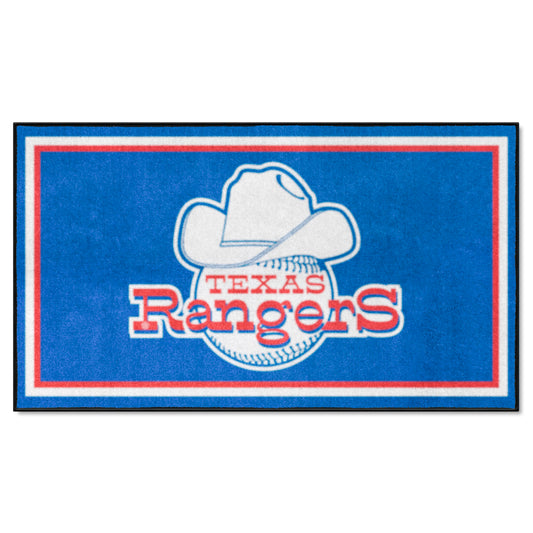 Texas Rangers 3ft. x 5ft. Plush Area Rug - Retro Collection