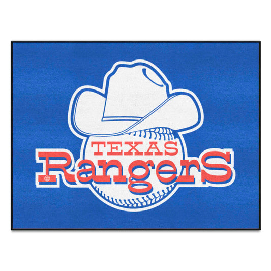 Alfombra All-Star de los Texas Rangers - 34 x 42,5 pulgadas - Colección Retro