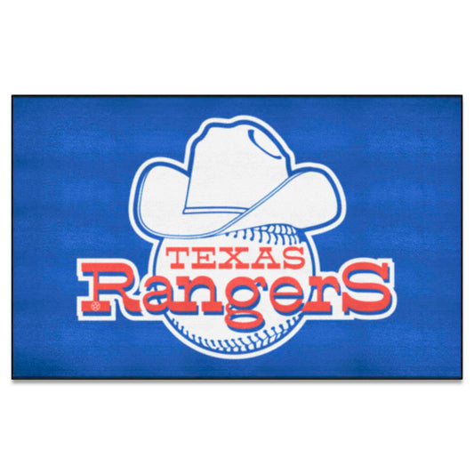 Texas Rangers Ulti-Mat Rug - 5ft. x 8ft. - Retro Collection