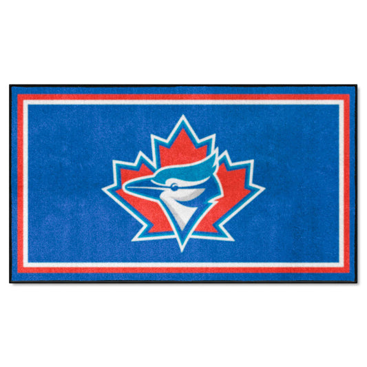 Alfombra de felpa de 3 pies x 5 pies de los Toronto Blue Jays - Colección retro