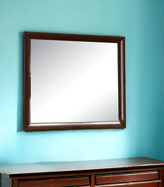 35" Espresso Framed Dresser Mirror - Homeroots