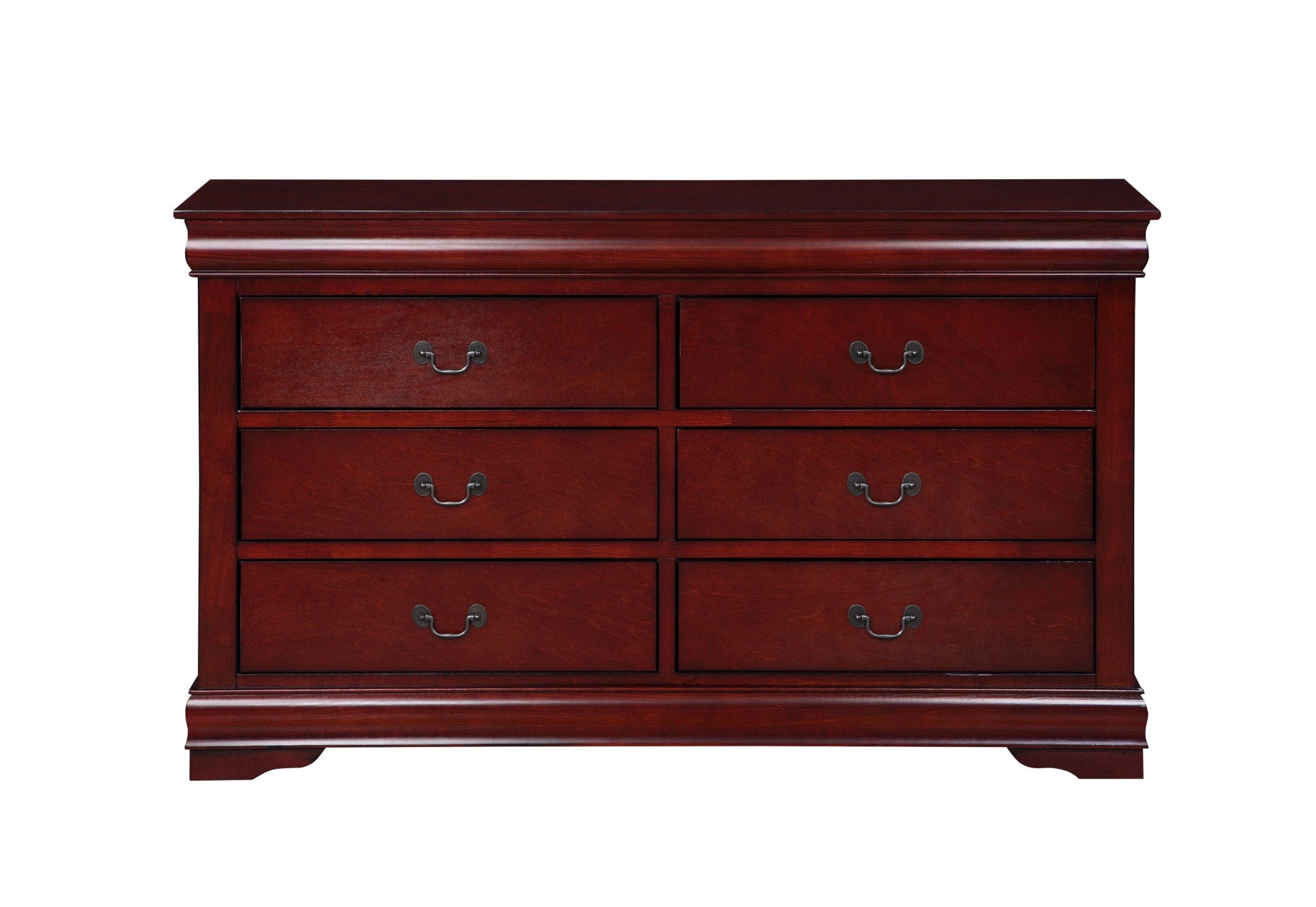 57" Brown Solid Wood Double Dresser - Homeroots