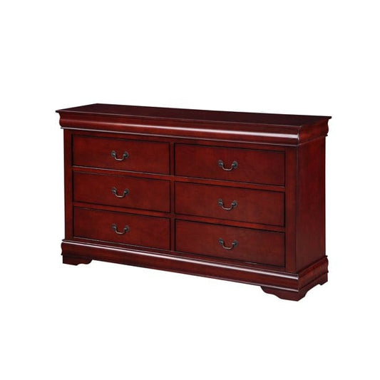 57" Brown Solid Wood Double Dresser - Homeroots