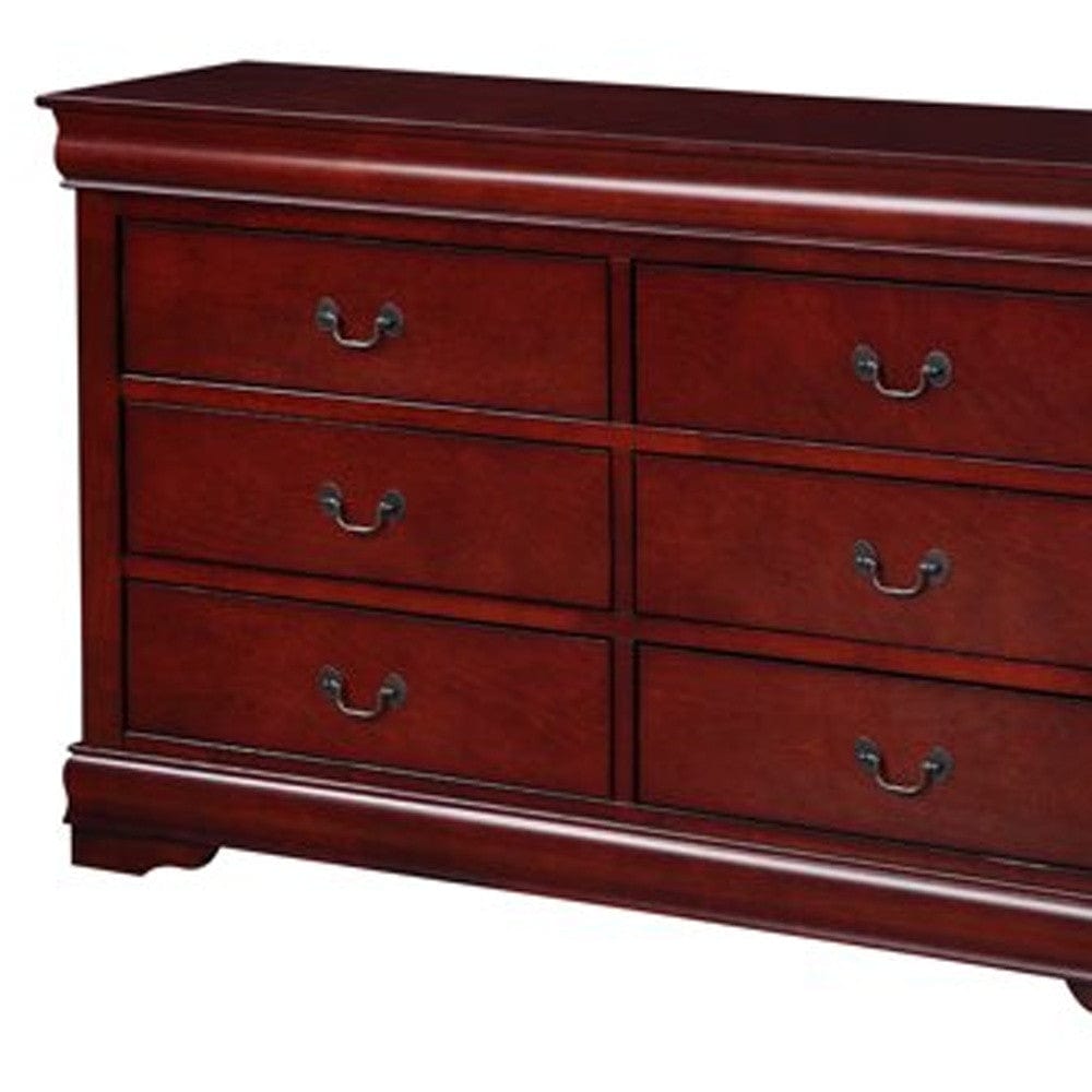 57" Brown Solid Wood Double Dresser - Homeroots