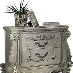 31" White Two Drawers Nightstand - Homeroots