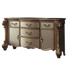 71" Gold Solid Wood Dresser