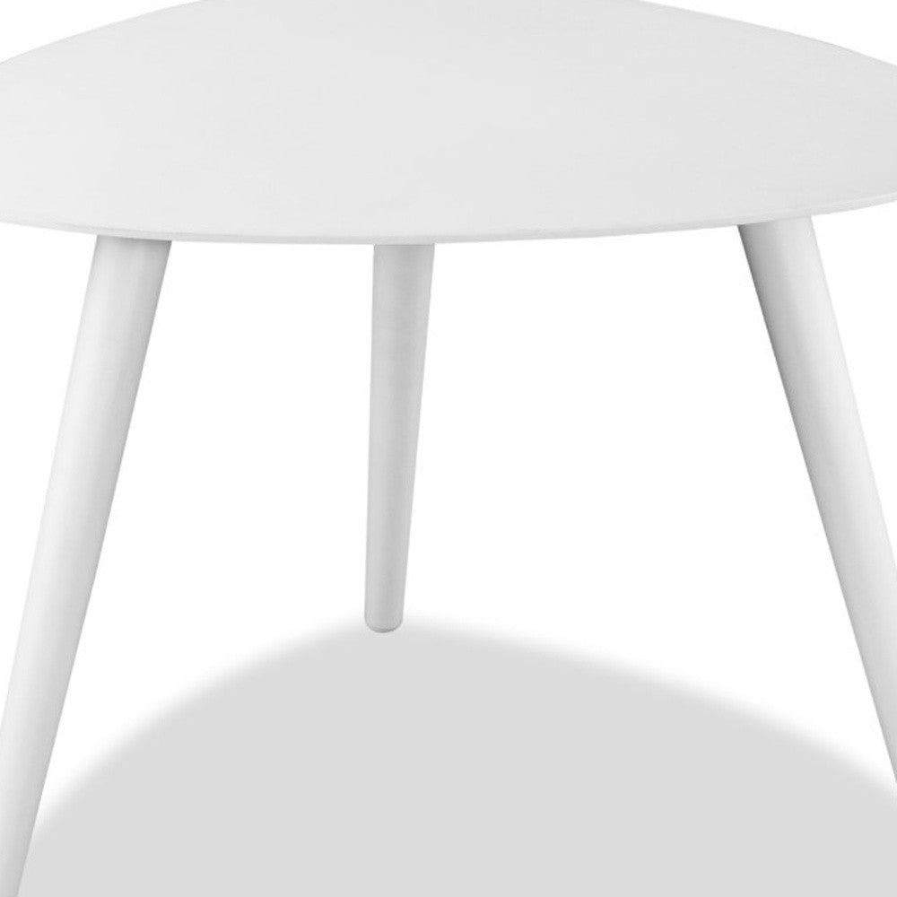 14" White Aluminum End Table