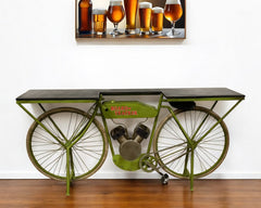 Green and Brown 17" Kitchen Cart