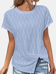 Full Size Round Neck Short Sleeve T-Shirt Trendsi