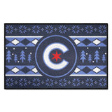 Chicago Cubs Holiday Sweater Starter Mat Accent Rug - 19in. x 30in.