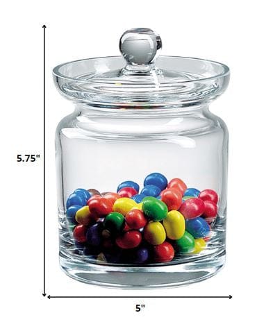 55 Mouth Blown Crystal Lead Free Biscuit Or Candy Jar - Homeroots