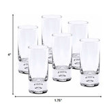 Mouth Blown Crystal 6 Pc Shot Or Vodka Glass Set  3 Oz