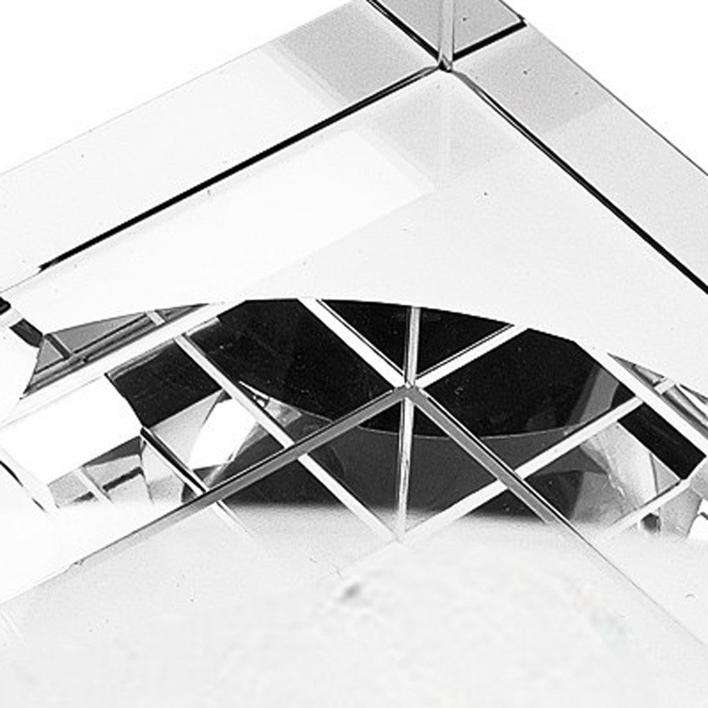 7" Clear Crystal Square Tabletop Cigar Ashtray