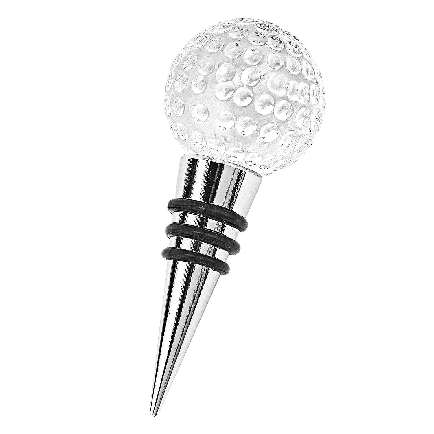 Hand Crafted Crystal Golf Ball Bottle Stopper