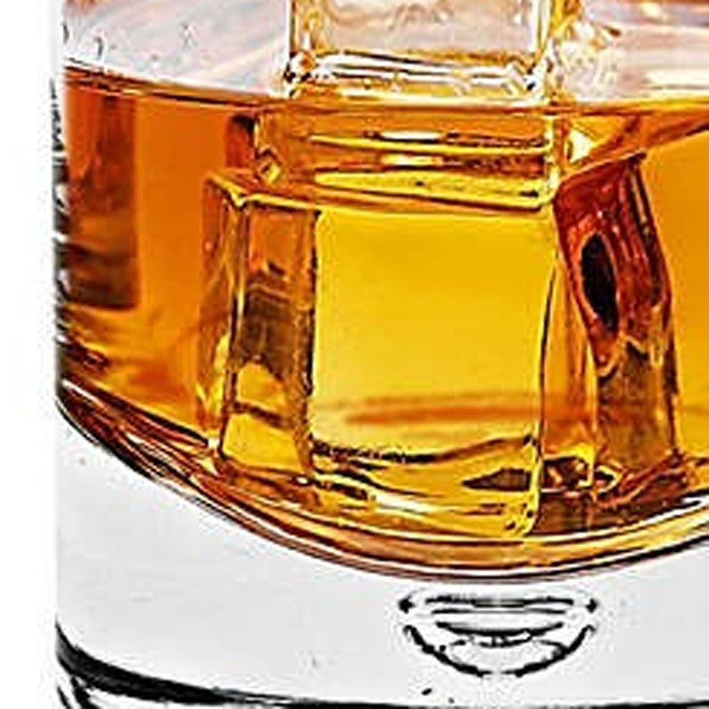 4 Pc Set Old Fashioned Lead Free Crystal Scotch Glass  8 Oz