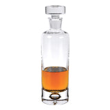 Mouth Blown European Crystal Round Decanter 28 Oz