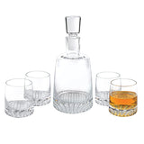 Mouth Blown European Crystal 5 Pc Whiskey Set