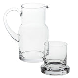 8 Mouth Blown Glass 2 Pc Bedside Or Desktop Carafe Set  24 Oz