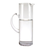 12" Clear Mouth Blown Lead Free Crystal Glass Pitcher